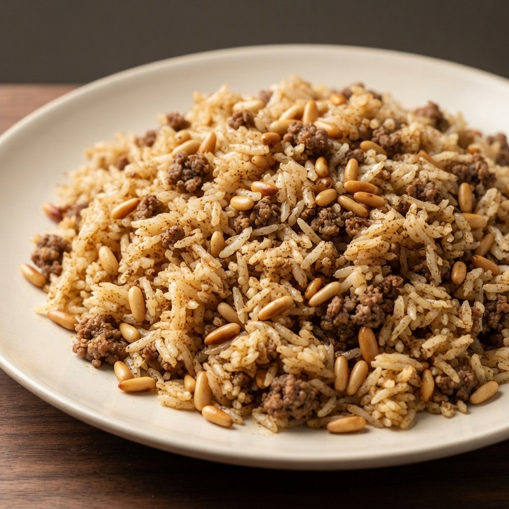 Syrian Spiced Rice with Ground Meat