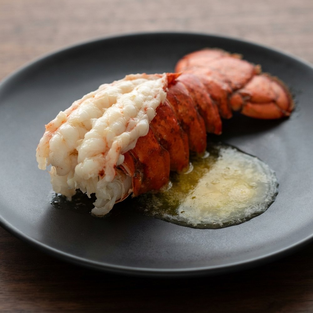 Butter-Served Steamed Lobster Tails