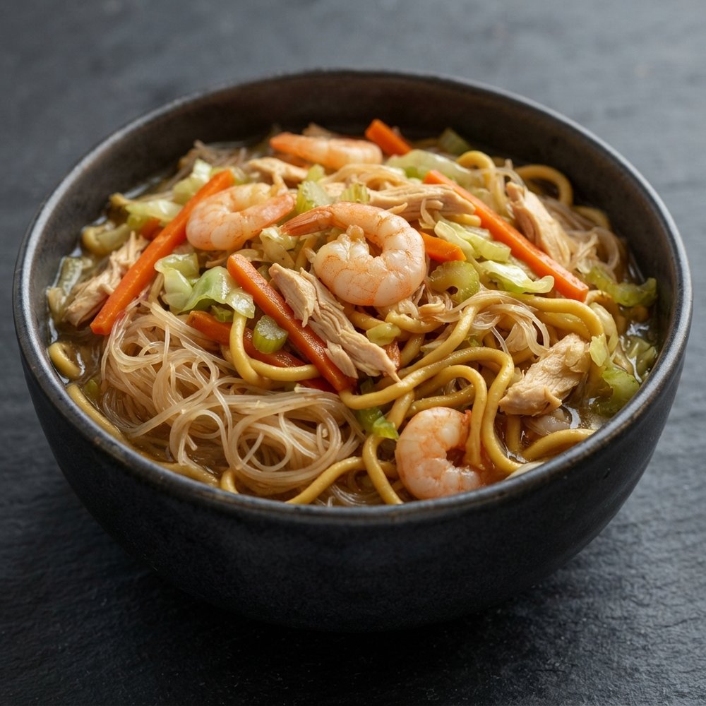 Pancit Bihon and Canton Noodle Medley