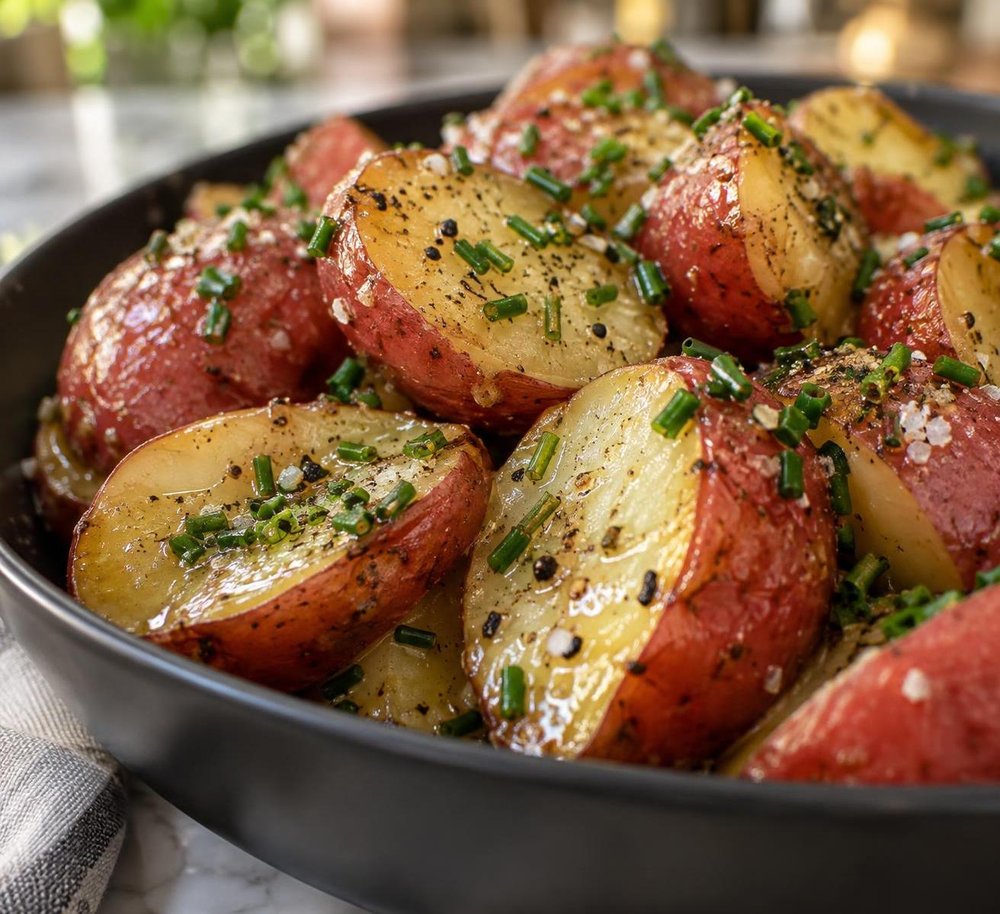 Chive-Butter Boiled Red Potatoes