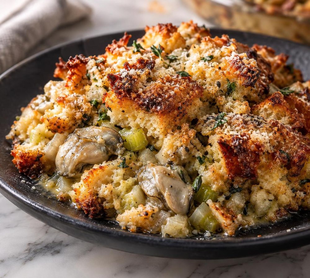 Not Ya Mama's Oyster Dressing