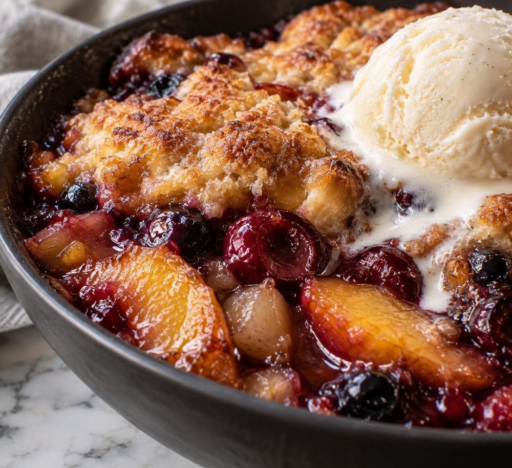 Mixed Fresh Fruit Cobbler