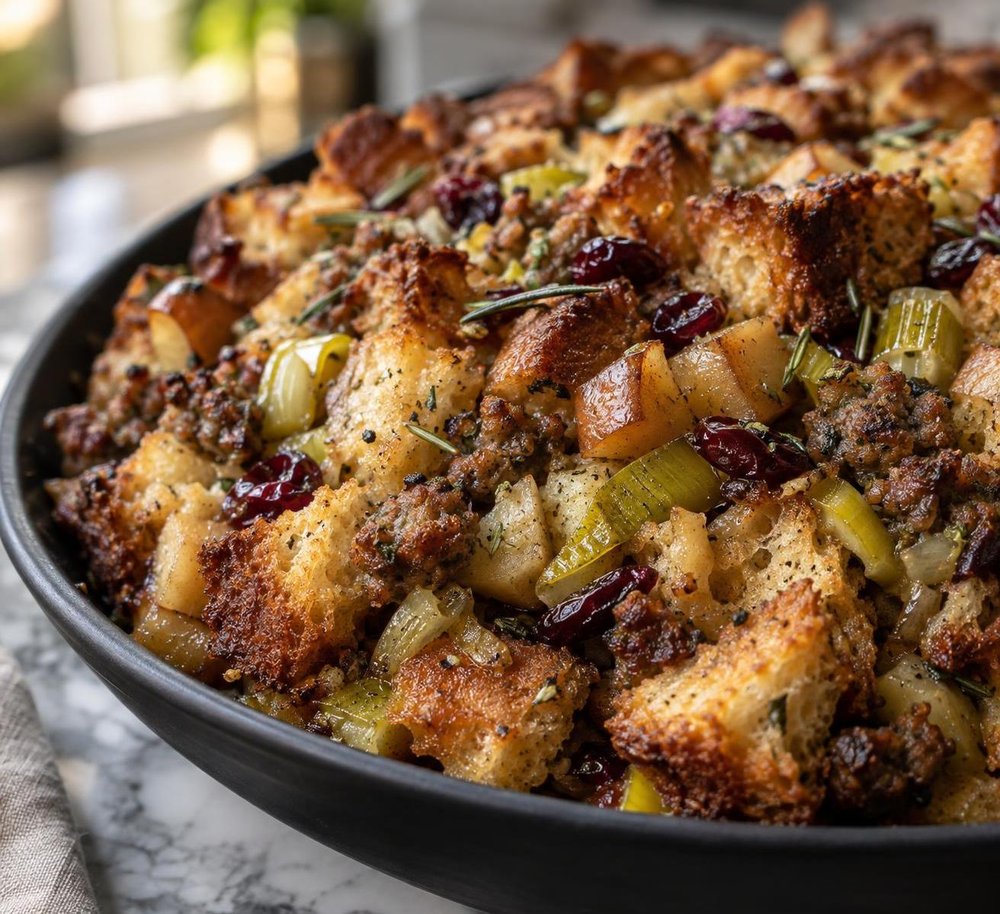 Apple, Sausage & Cranberry Bread Stuffing
