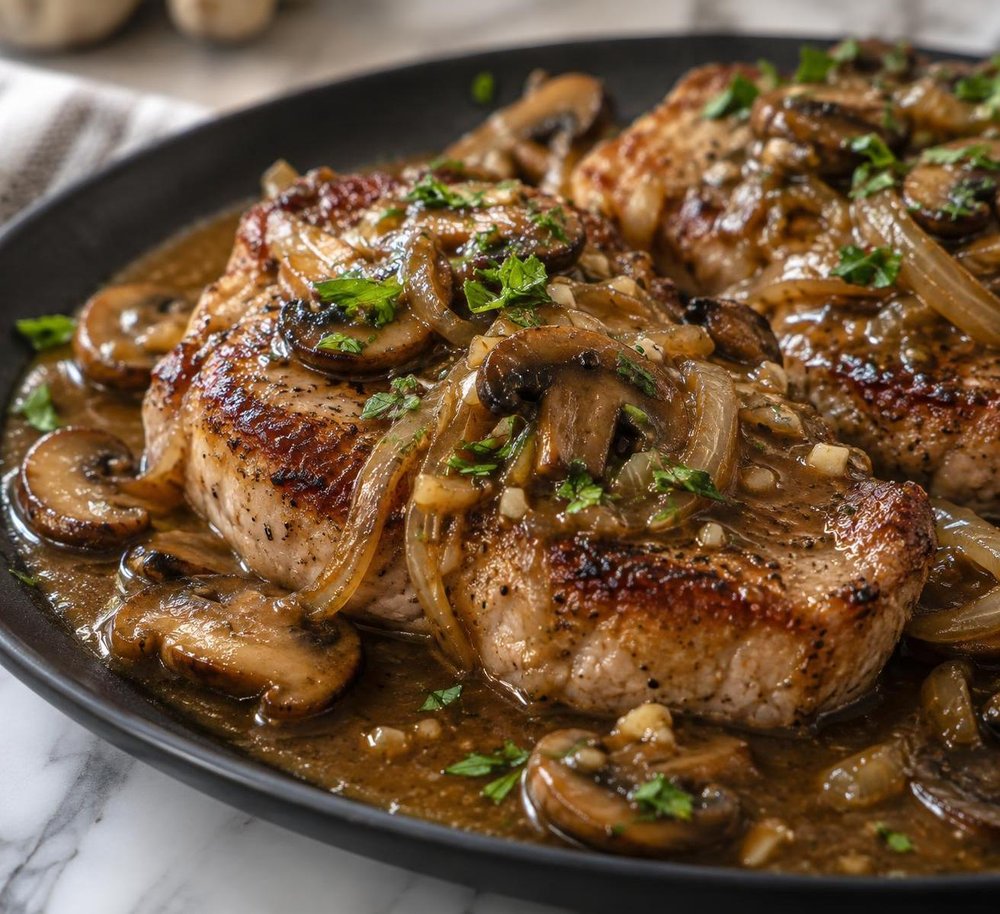 Southern-Style Pork Chops with Brown Gravy