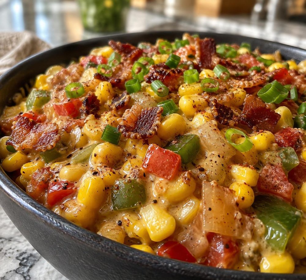 Cajun Corn and Bacon Maque Choux