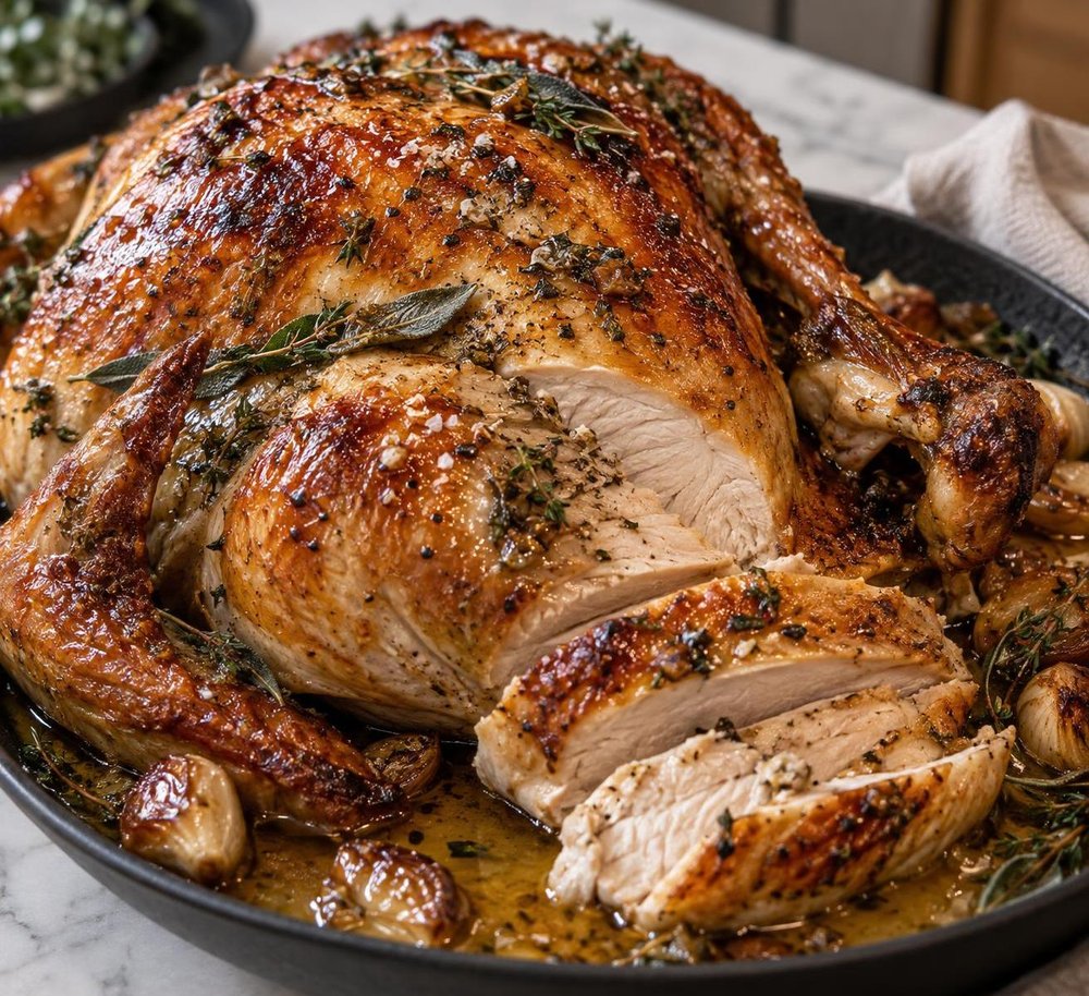 Navy-Inspired Roast Turkey with Herbs and Chardonnay