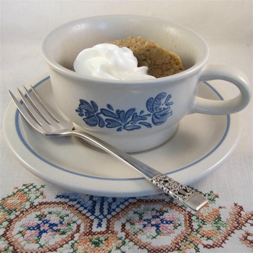 Wholesome Rhubarb Mug Cake