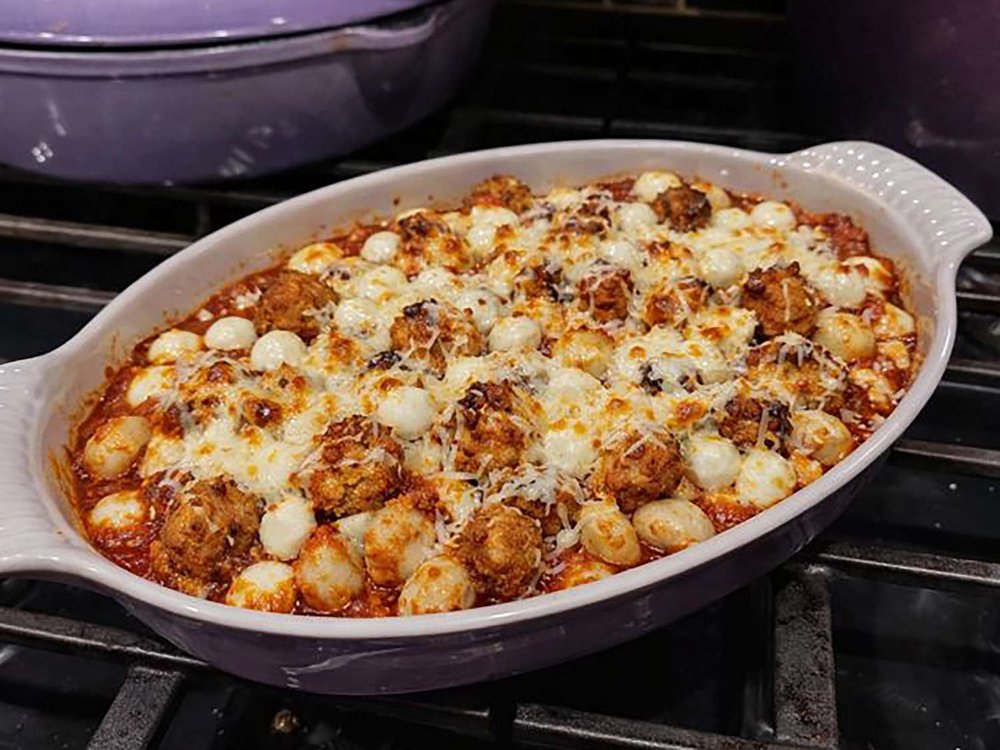 30-Minute Cozy Skillet with Aldi Tomato-Basil Gnocchi and Chicken Bites