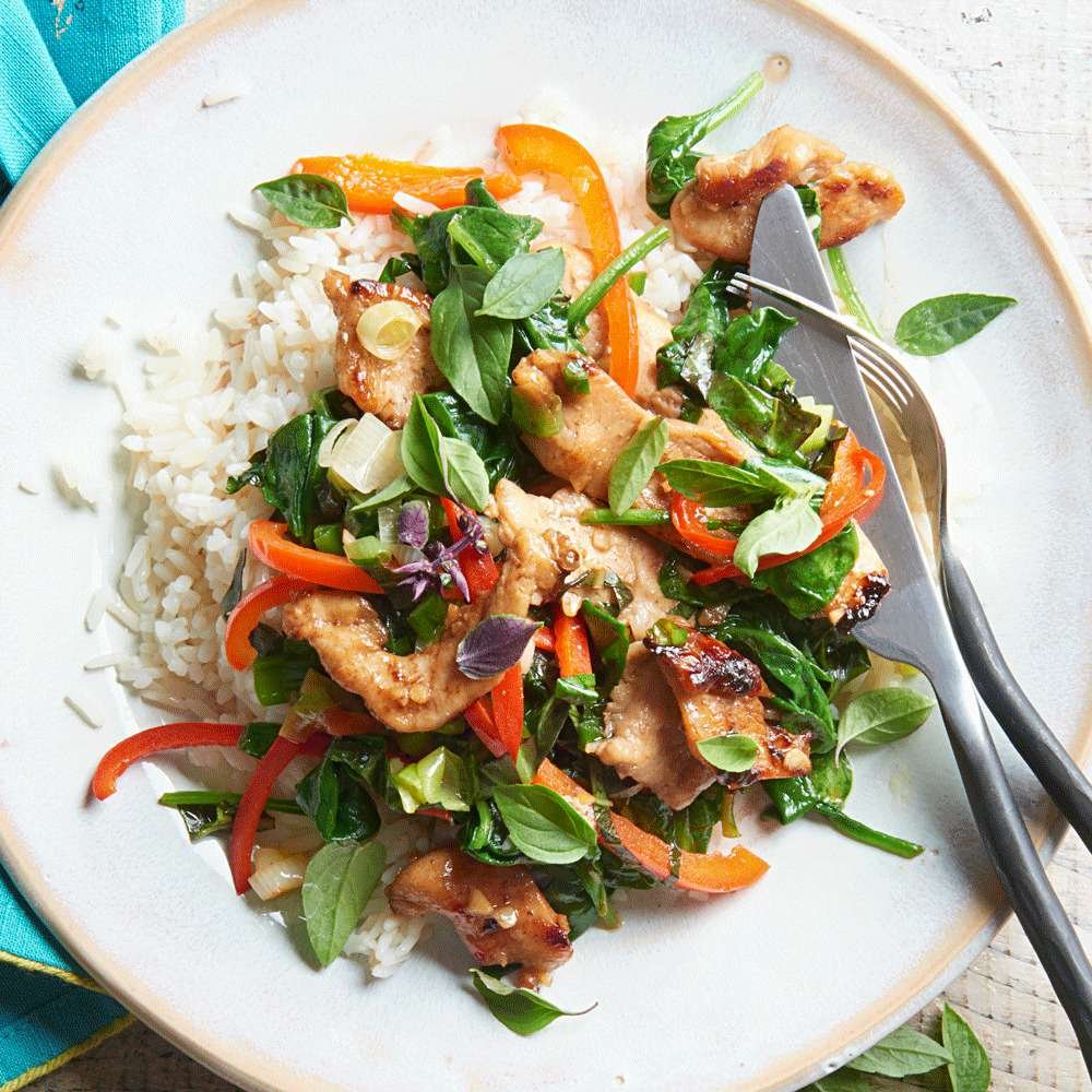 Myra's Thai-Style Basil Chicken Stir-Fry