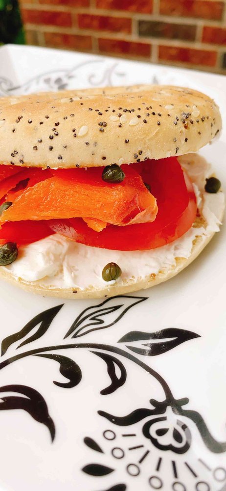 Everything Bagel with Nova Lox Breakfast