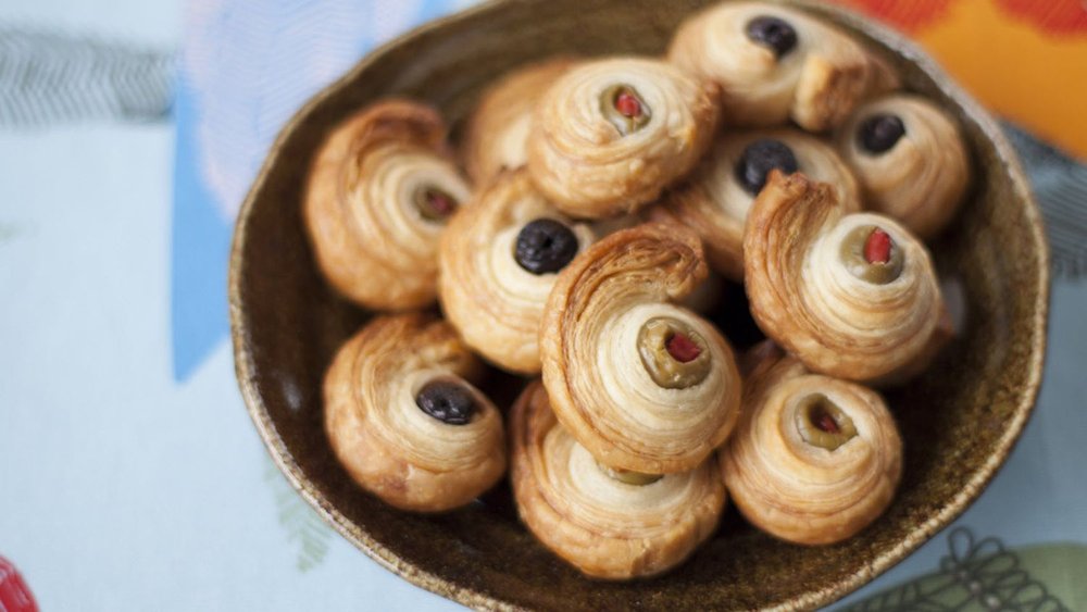 Puff Pastry-Wrapped Pimento Olives