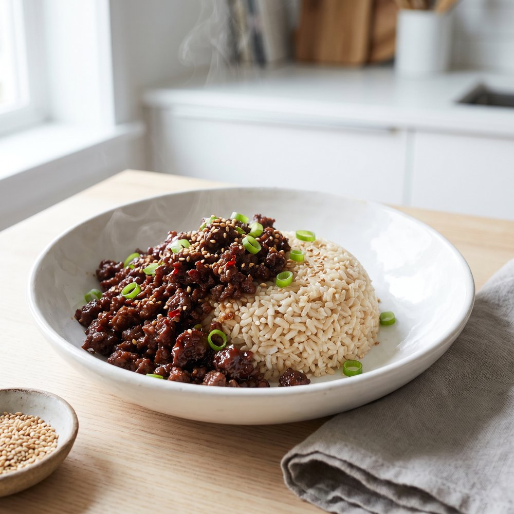 Quick Korean-Style Beef Rice Bowls