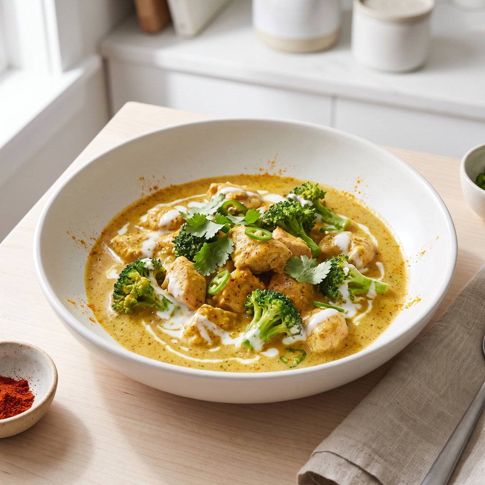 Creamy Chicken & Broccoli Coconut Curry