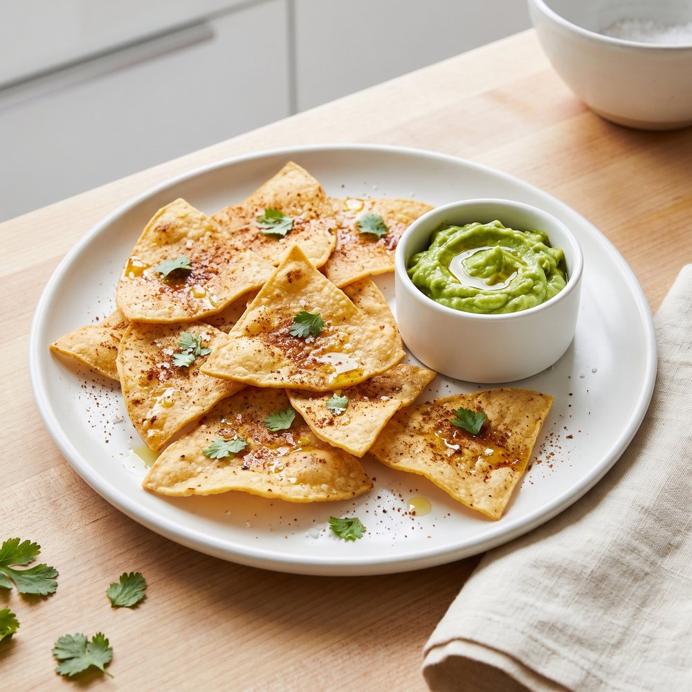Crispy Oven-Baked Corn Tortilla Chips