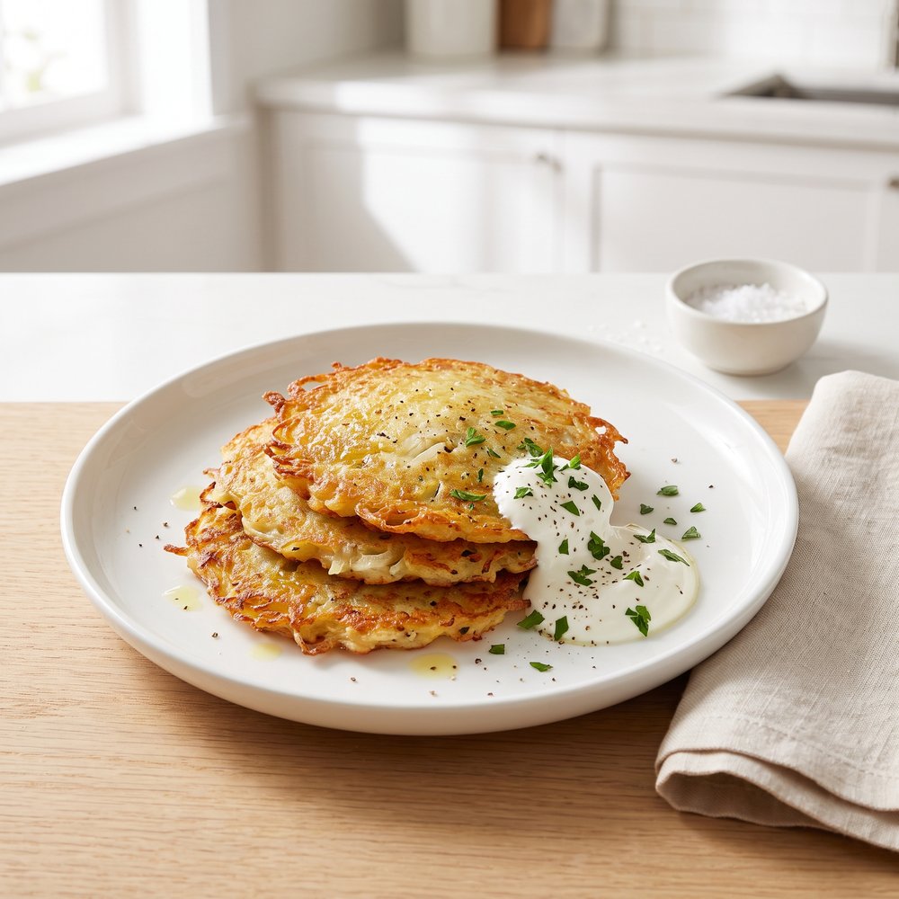 Crispy Potato Pancakes with Savory Beef Filling
