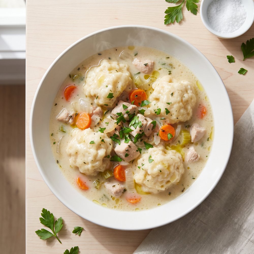 Weeknight Chicken and Dumplings with Veggies