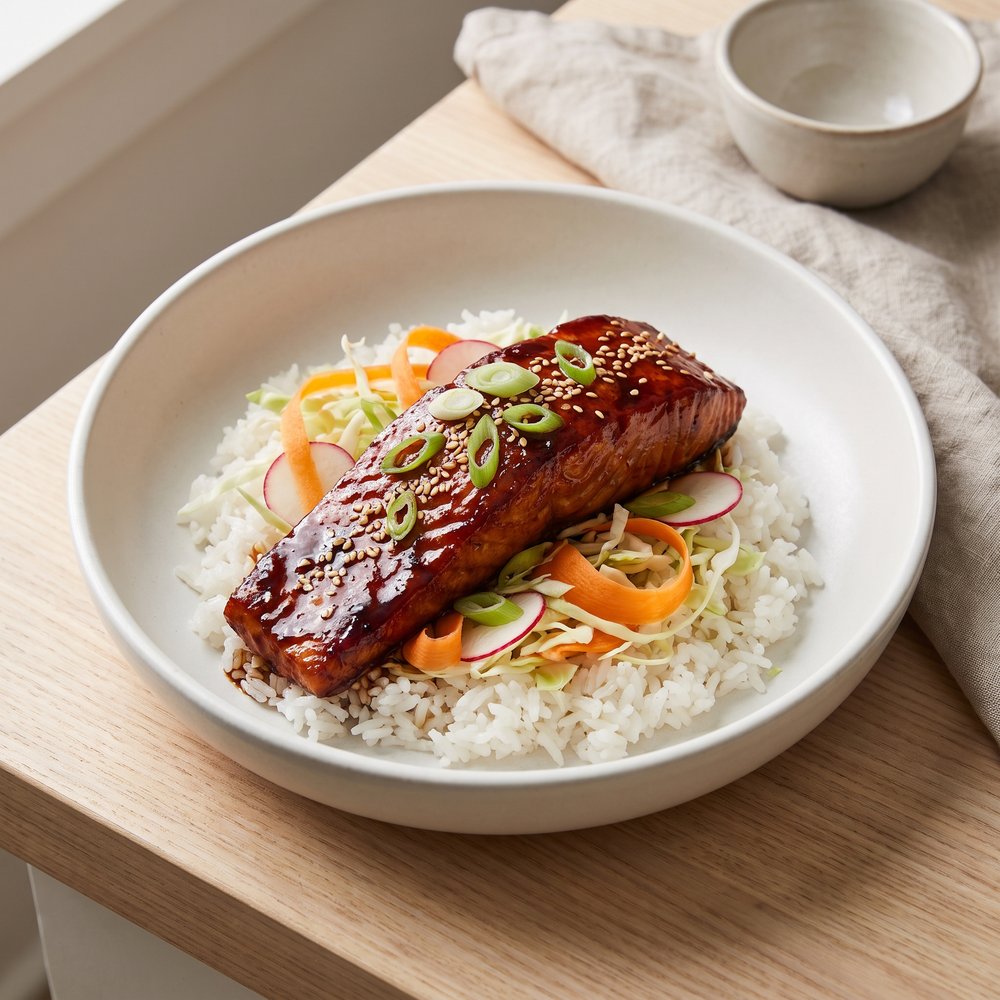 Teriyaki Salmon Rice Bowl