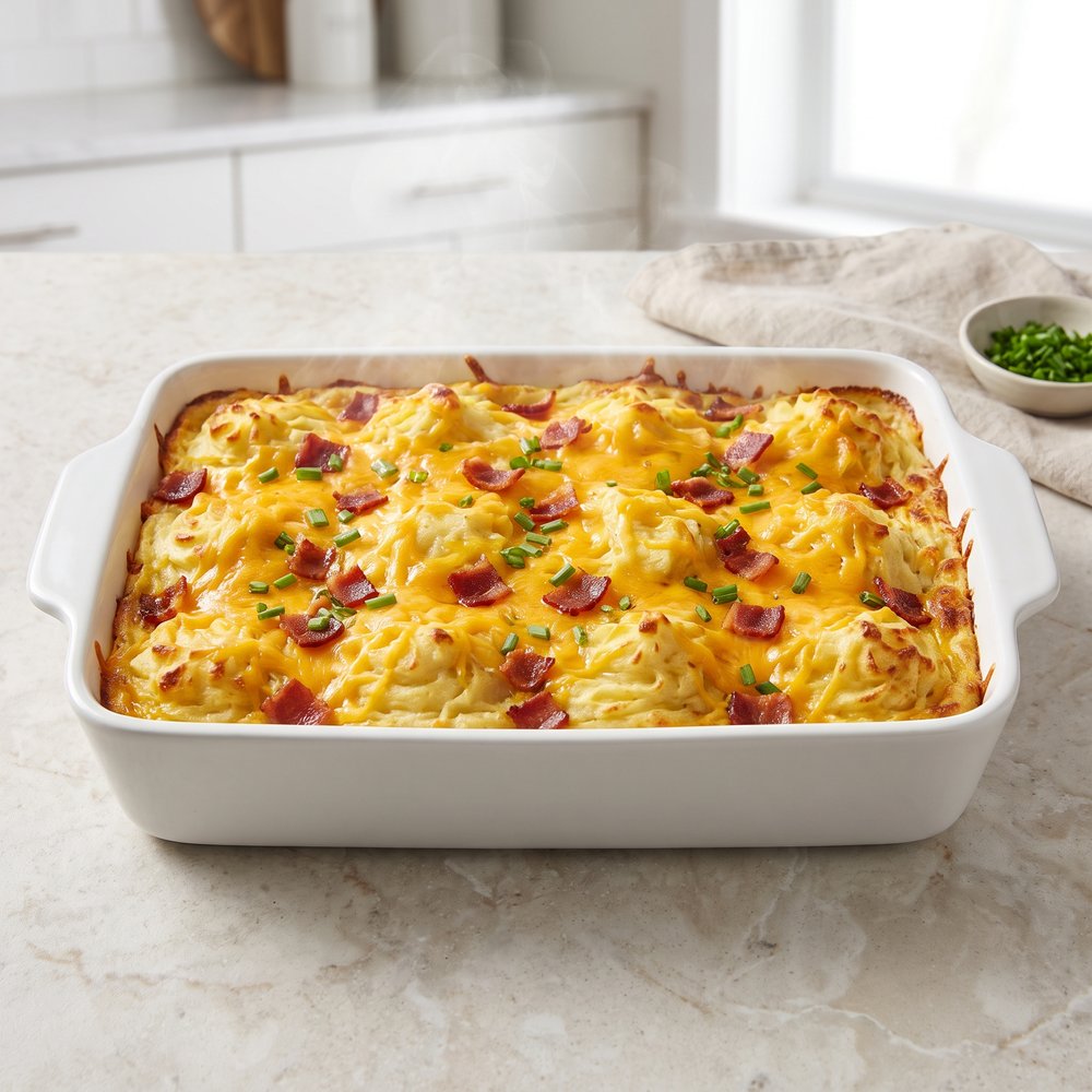 Amazing Twice-Baked Mashed Potato Casserole