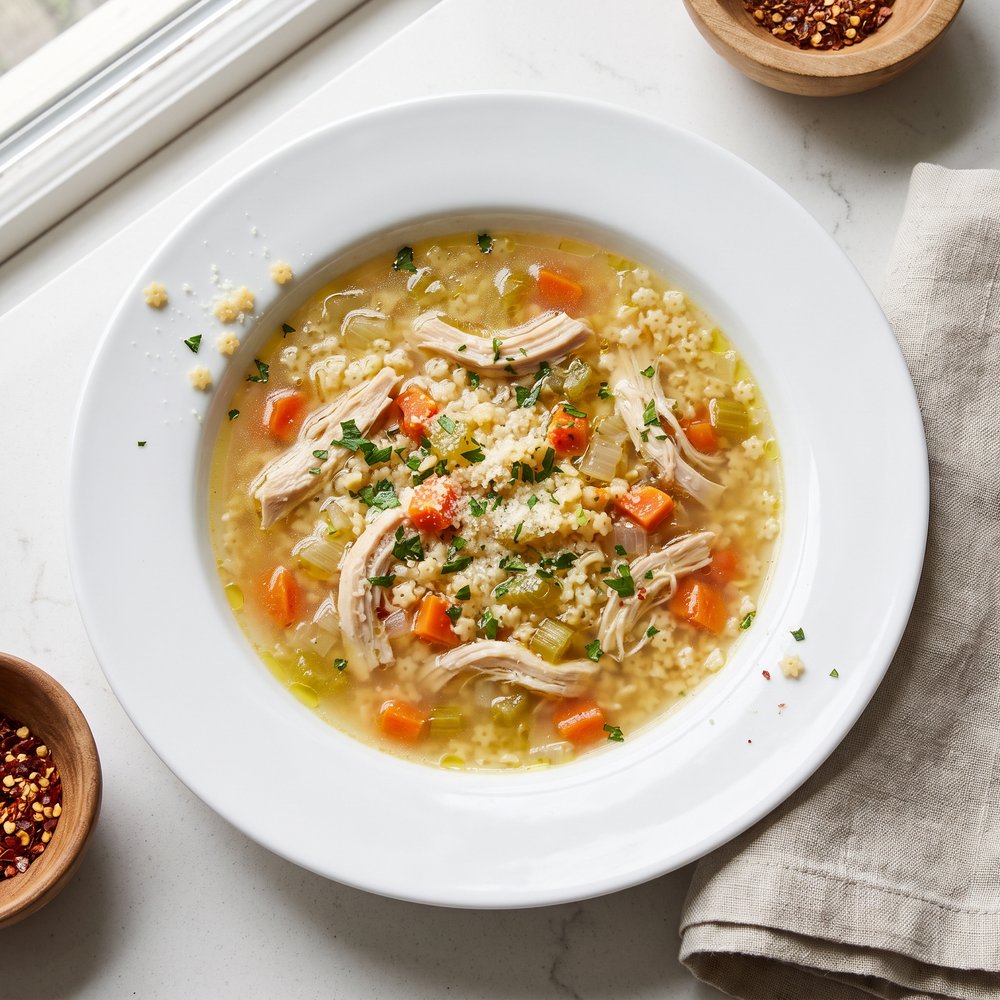 Homestyle Italian Pastina Broth Soup