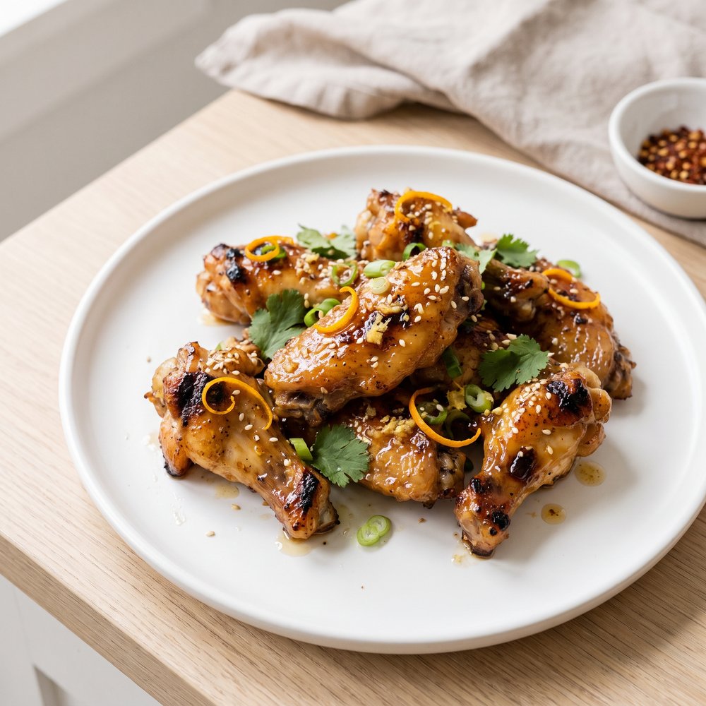 Glazed Orange Marmalade Chicken Wings