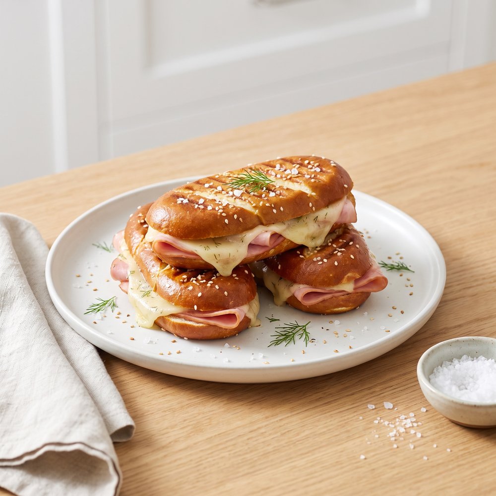 Ham & Dill Havarti Pretzel Pressed Sandwiches