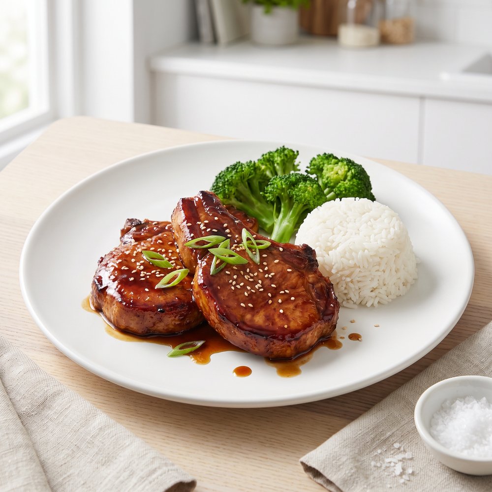 Glazed Teriyaki Pork Cutlets