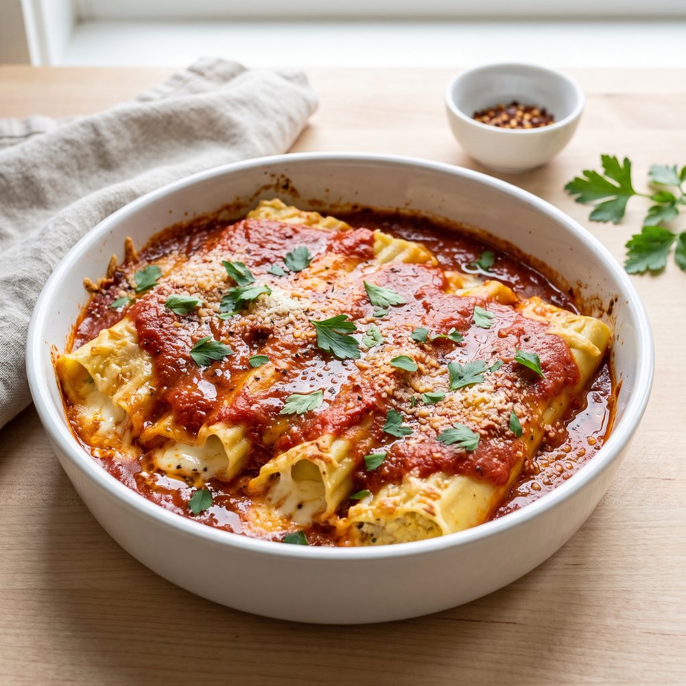 Cheese-Stuffed Manicotti