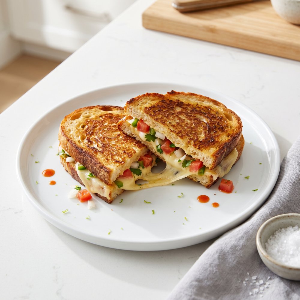 Grilled Cheese with Fresh Pico de Gallo