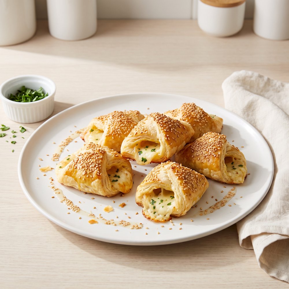 Mozzarella-Filled Puff Pastry Bourekas