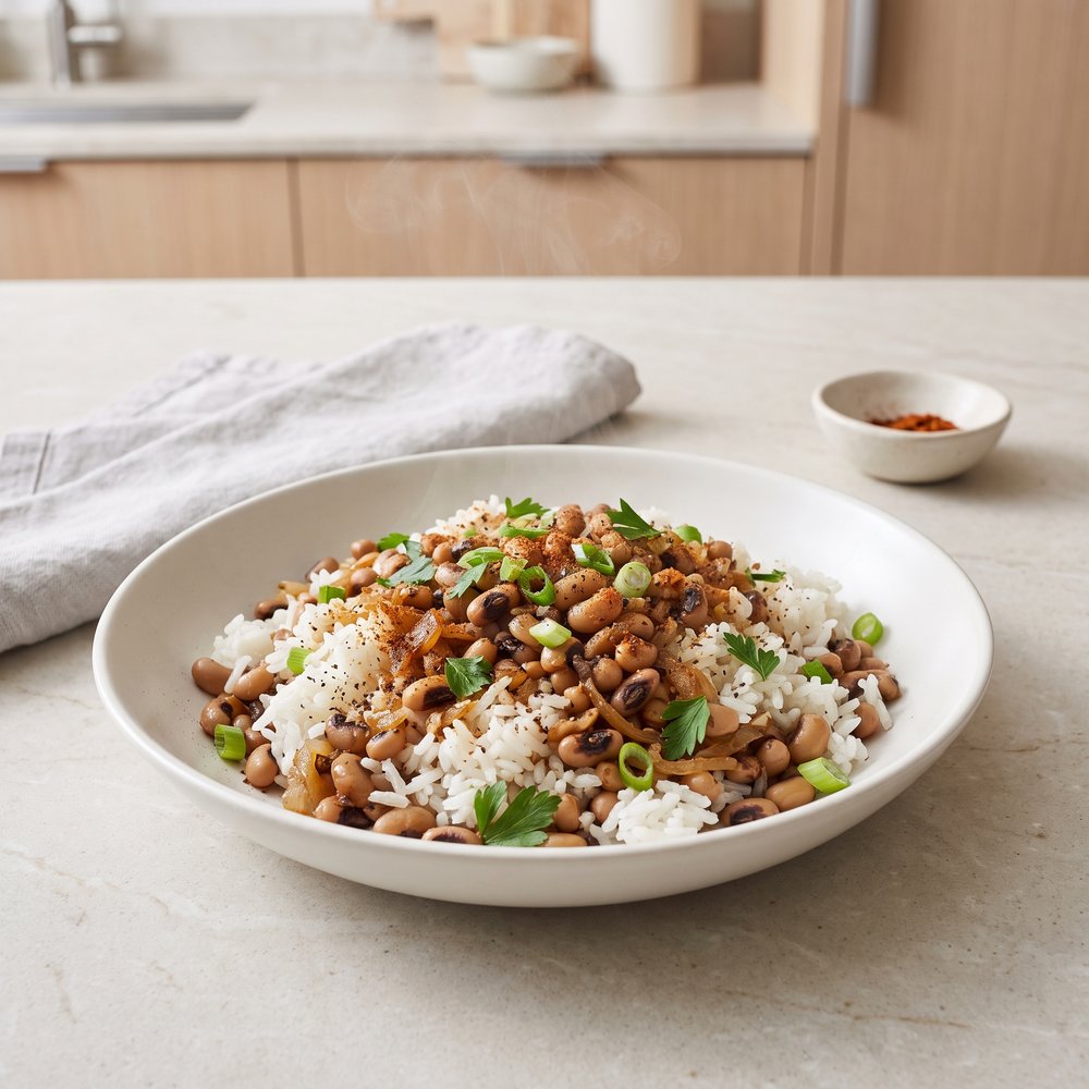 Meatless Hoppin' John with Black‑Eyed Peas