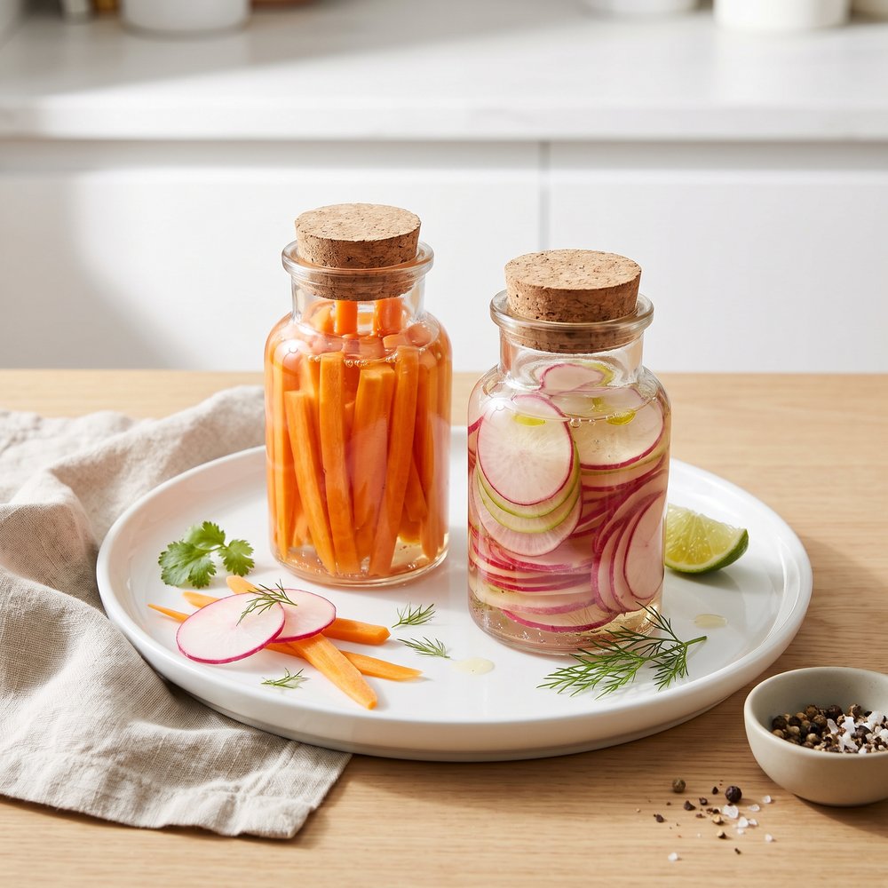 Speedy Pickled Carrots and Radishes