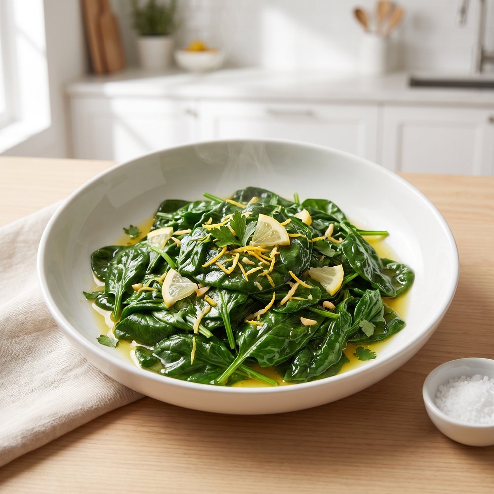 Buttery Lemon Spinach