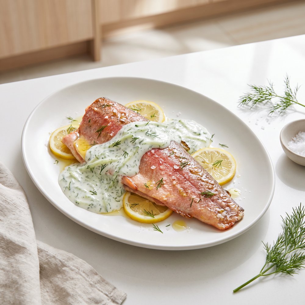 Rainbow Trout with Yogurt Sauce