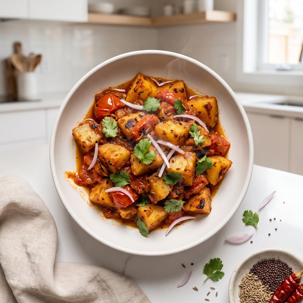 Geeta Auntie's Spiced Potato (and Veg) Bhaji