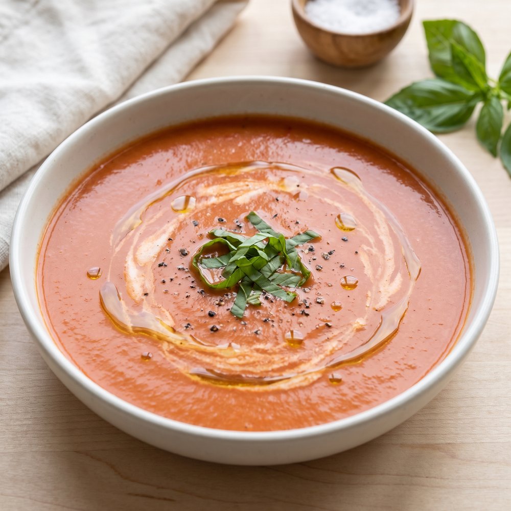 Light Creamy Tomato Soup (Low-Fat)