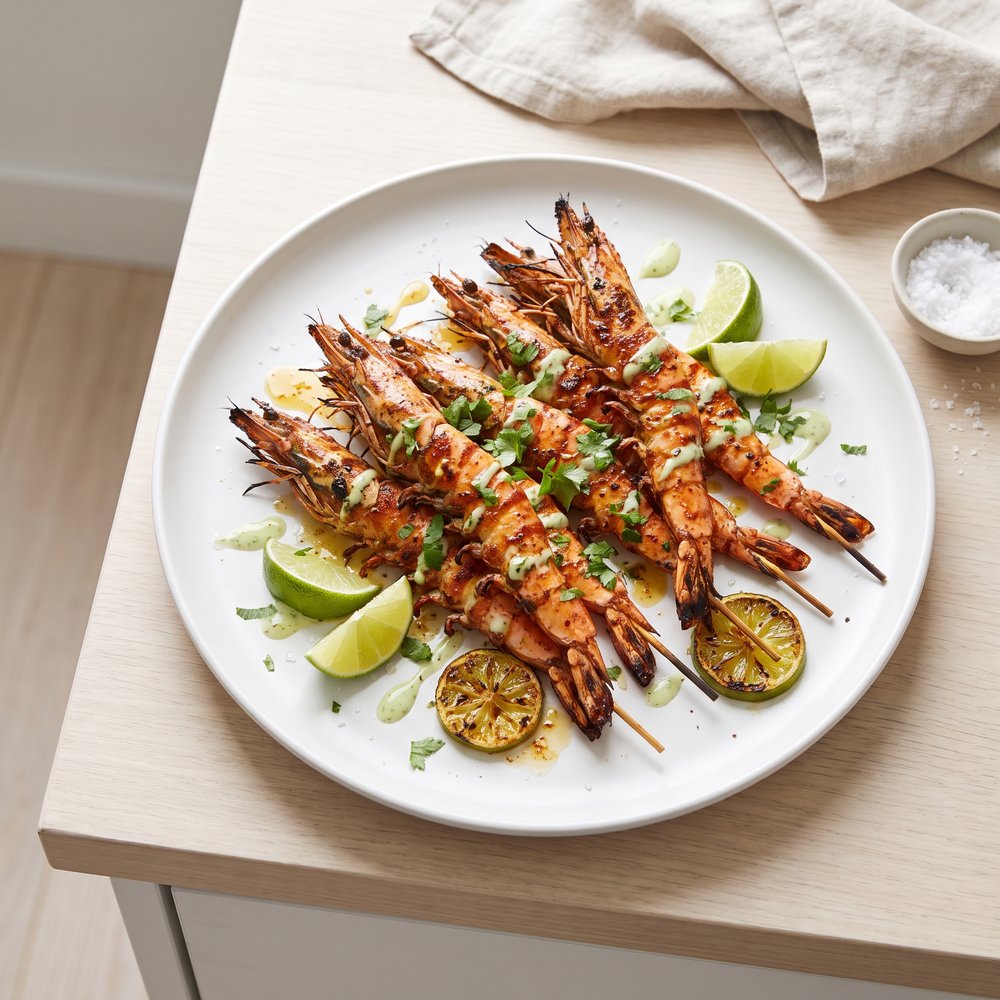 Tequila-Lime Grilled Shrimp Skewers