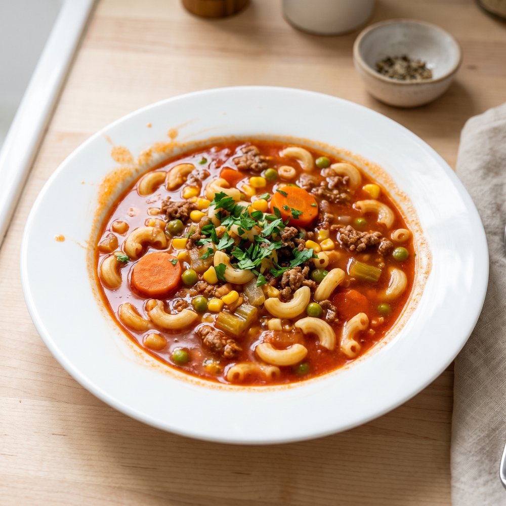 Hearty Ground Beef and Vegetable Soup