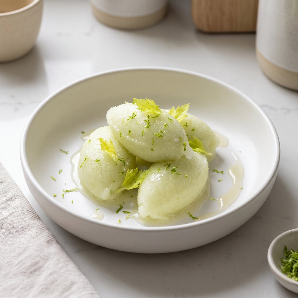 Bright Celery-Lime Sorbet