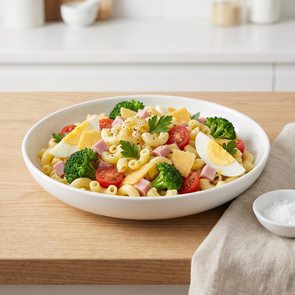 Broccoli and Ham Lunchbox Macaroni Salad