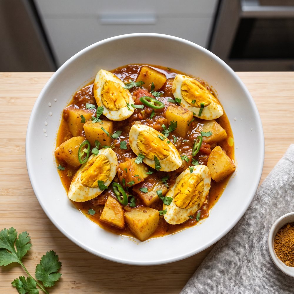 Curried Eggs with Potatoes