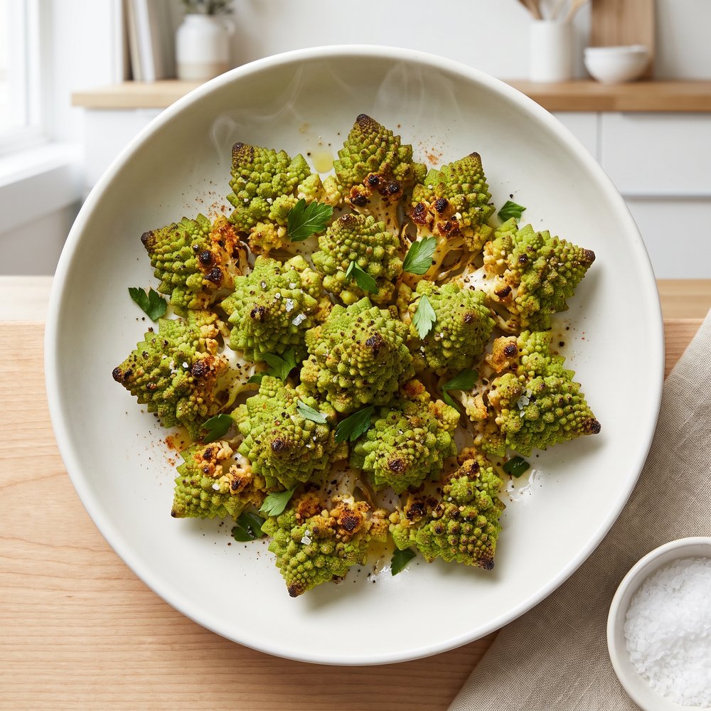 Oven-Roasted Romanesco Florets
