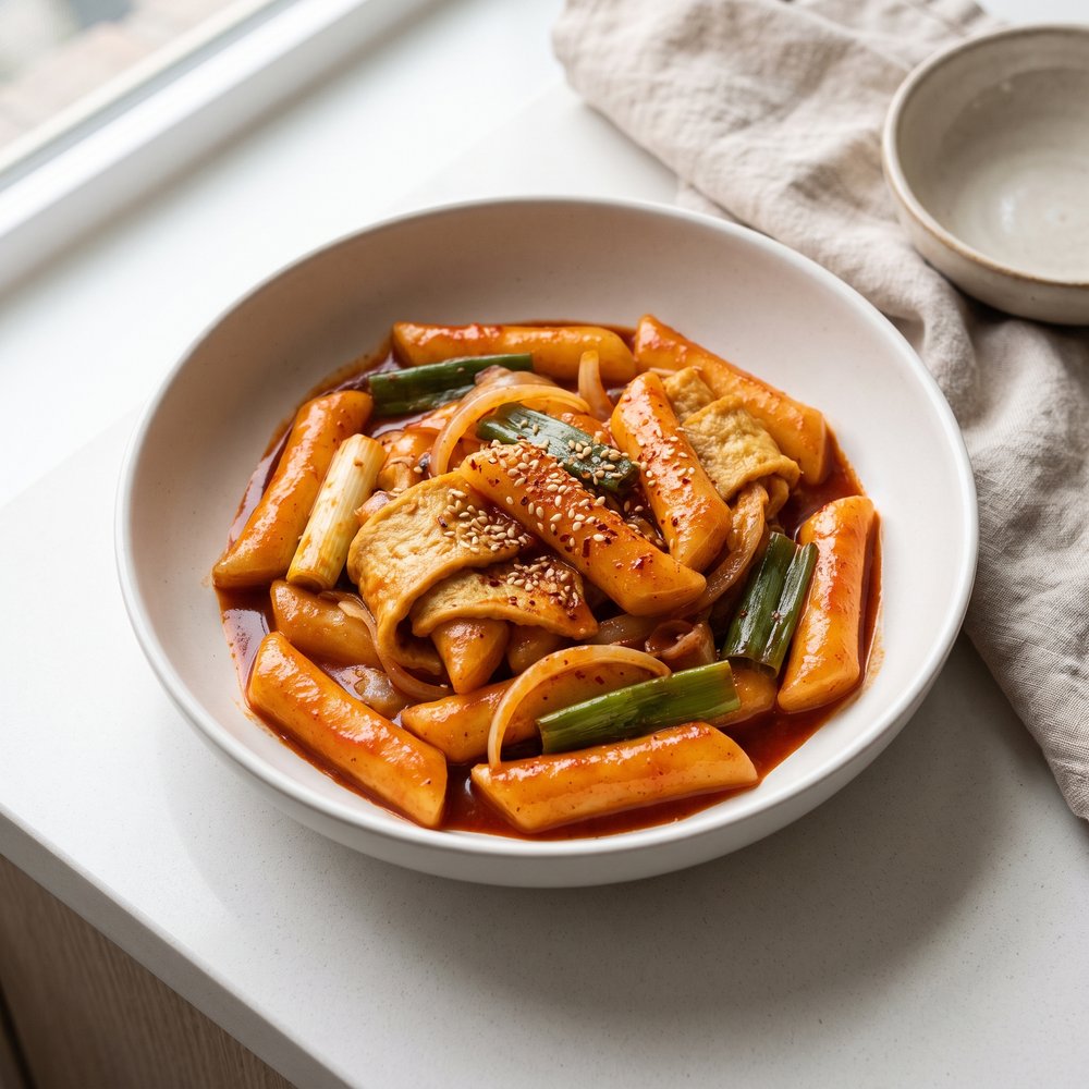 Korean Spicy Tteokbokki Rice Cakes