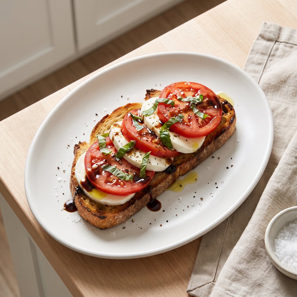 Open-Face Mozzarella Sandwich