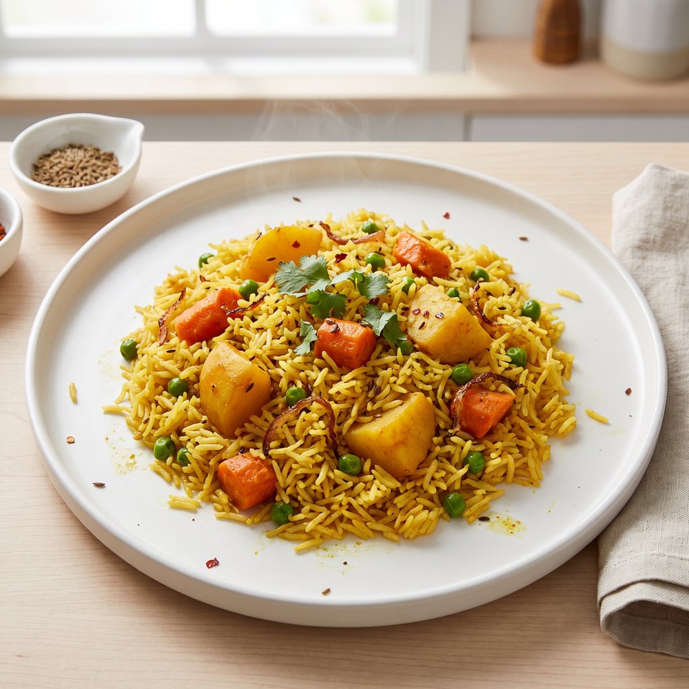 Vegetable Tehri Biryani