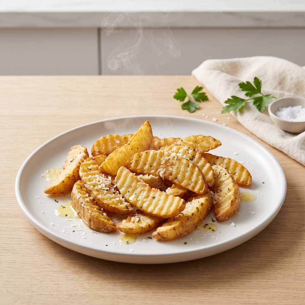 Air Fryer Garlic-Parmesan Potato Wedges