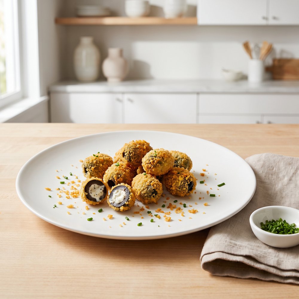 Air-Fried Ranch Cream Cheese–Stuffed Olives