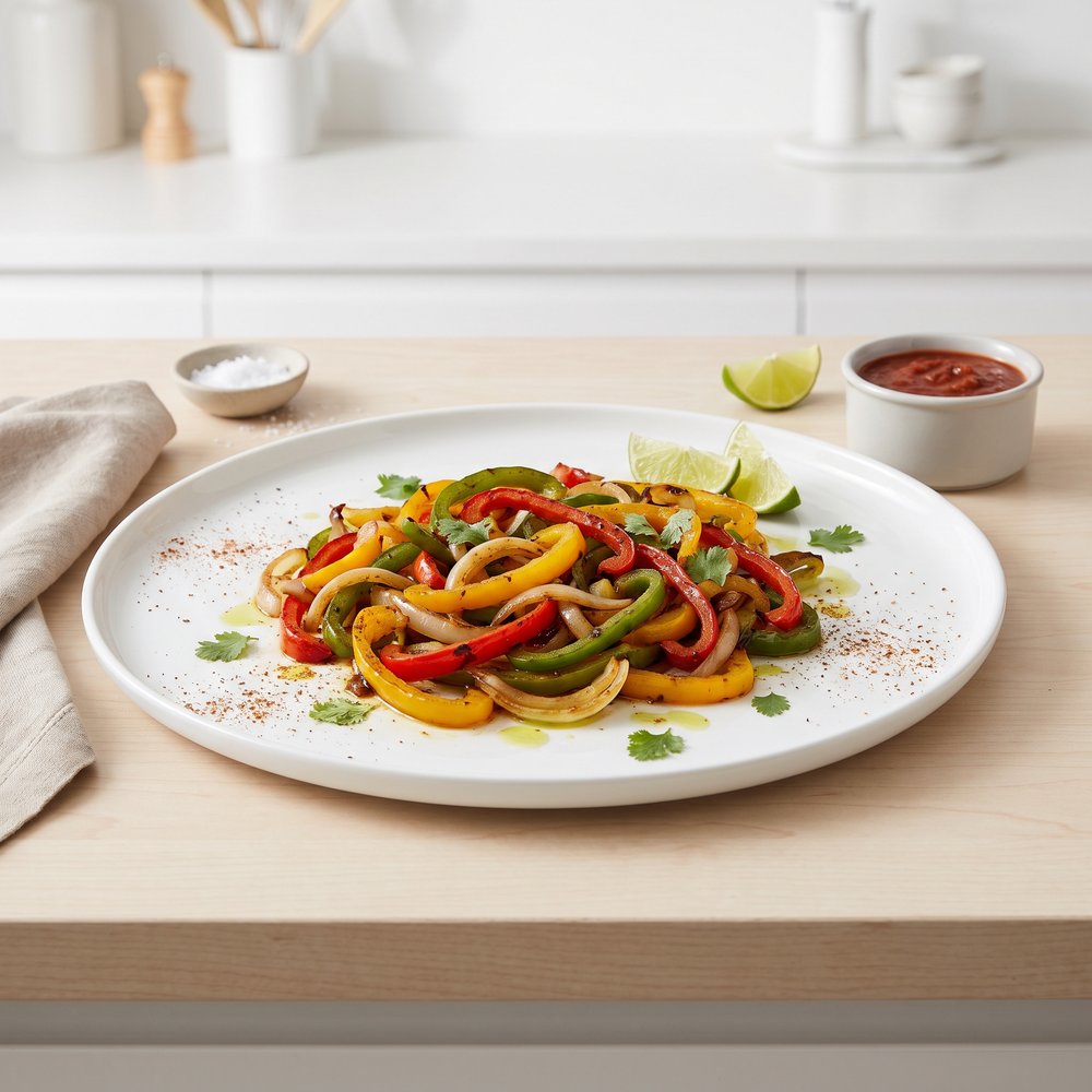 Fajita-Style Pepper and Onion Stir-Fry with Lime and Cilantro