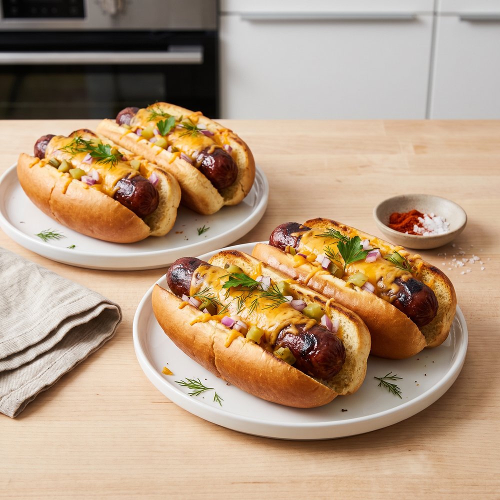 Oven-Baked Cheeseburger Dogs