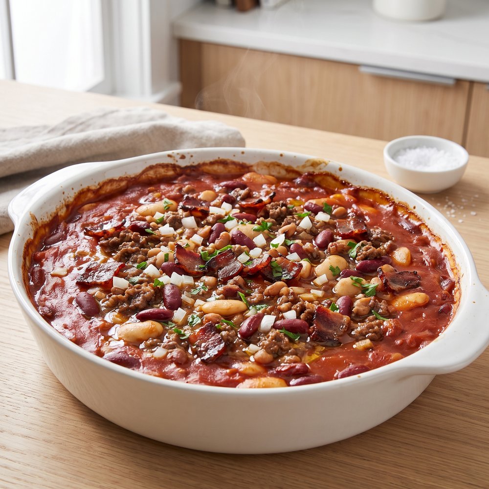 Betty's Minnesota-Style Three-Bean Hotdish