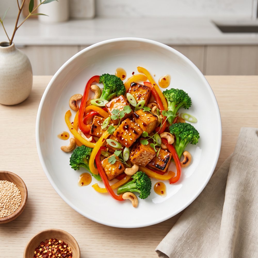 Bright Tofu Veggie Stir-Fry